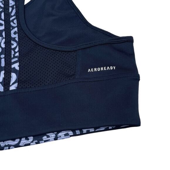 FARM RIO X ADIDAS Aeroready 3-Strips Print Sports Crop Top Bra Sz Small - Picture 11 of 11